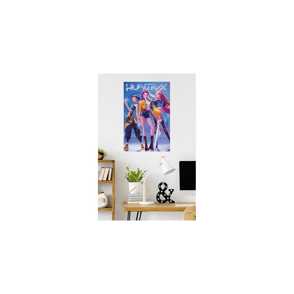 Netflix KPop Demon Hunters (2025) - Huntrix Hero Group Wall Poster, 34L" x 22.4W", Premium Unframed Version