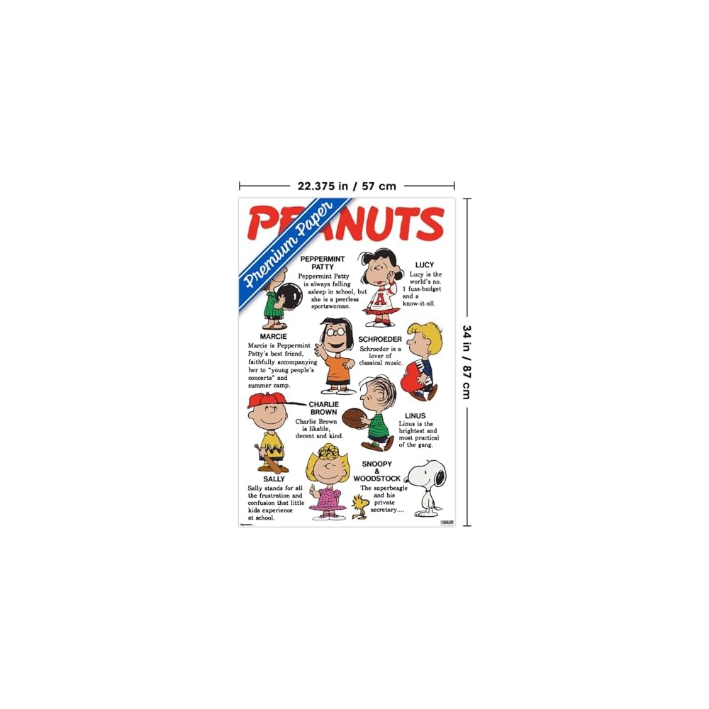 Peanuts: Persistence - Group Wall Poster, 34L" x 22.4W", Premium Unframed Version