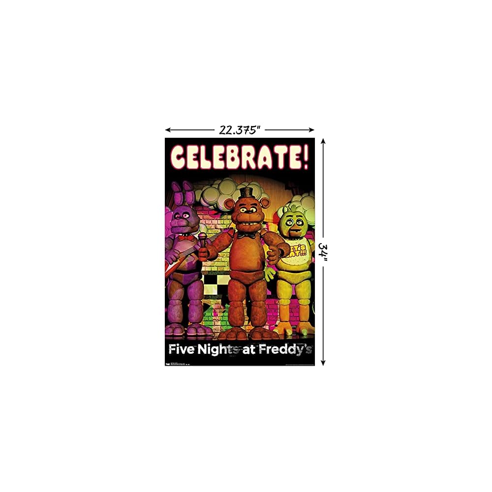 Five Nights At Freddys Celebrate Wall Poster 22.375" x 34"