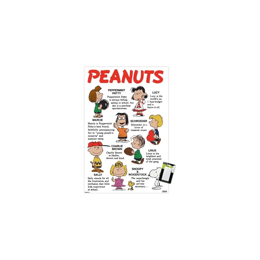 Peanuts: Persistence - Group Wall Poster, 34L" x 22.4W", Premium Unframed Version