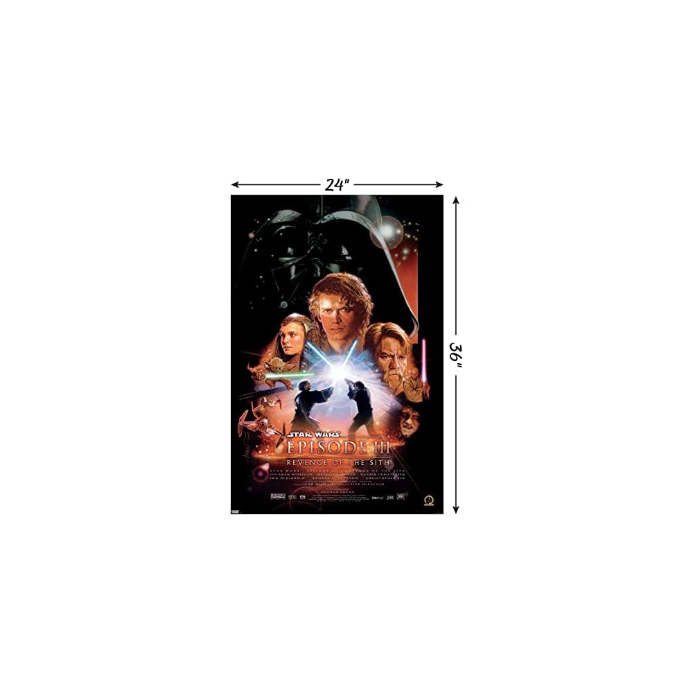 24X36 Star Wars: Revenge of the Sith - One Sheet Wall Poster, 24.00" x 36.00", Unframed Version
