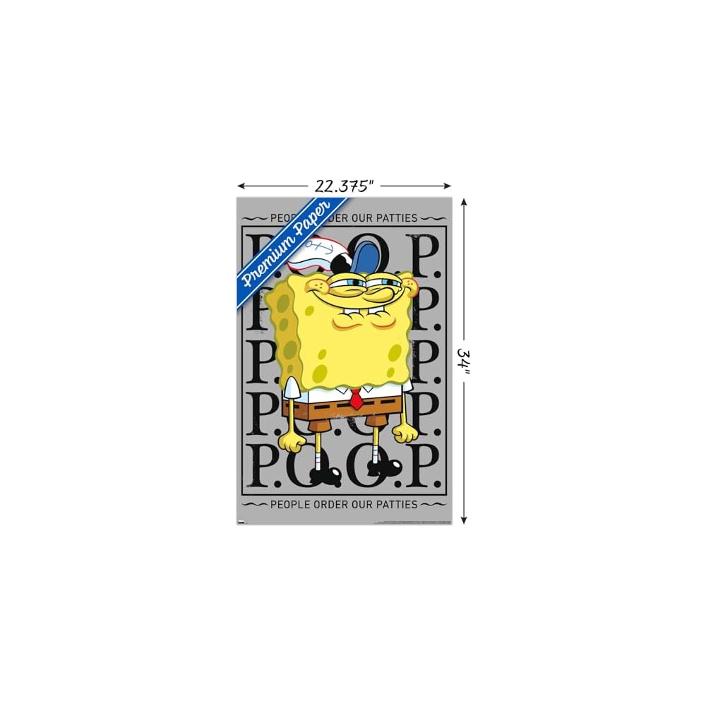 Nickelodeon Spongebob - P.O.O.P. Wall Poster, 34L" x 22.4W", Premium Unframed Version