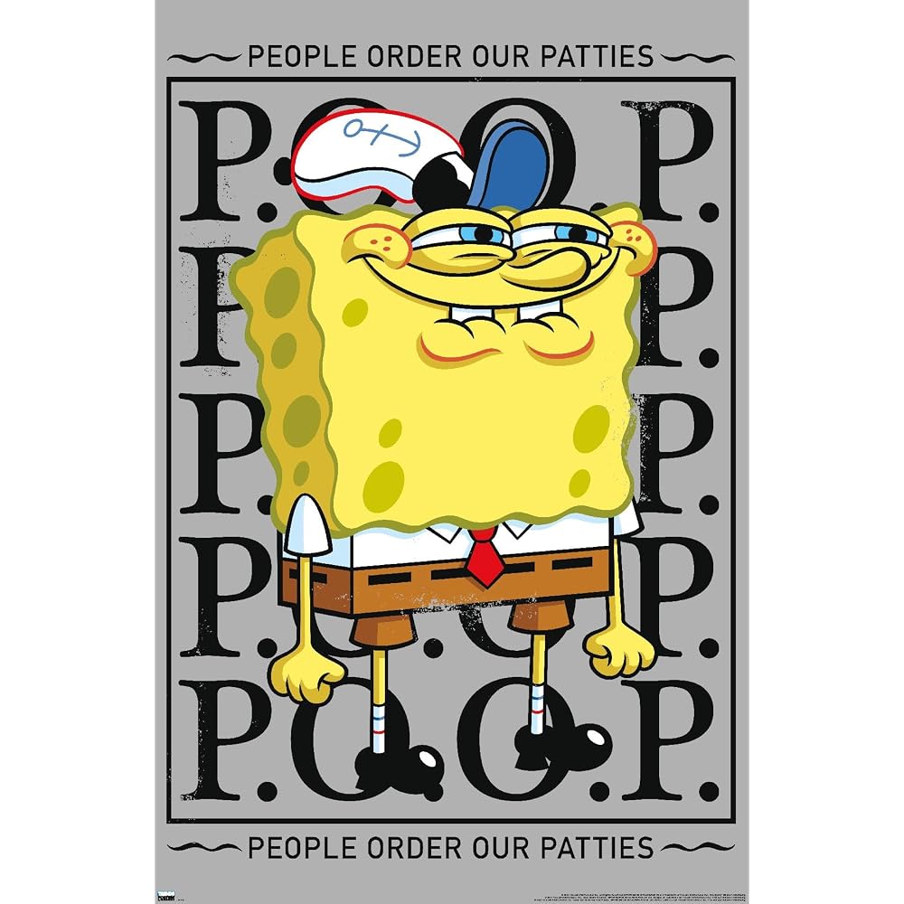 Nickelodeon Spongebob - P.O.O.P. Wall Poster, 34L" x 22.4W", Premium Unframed Version