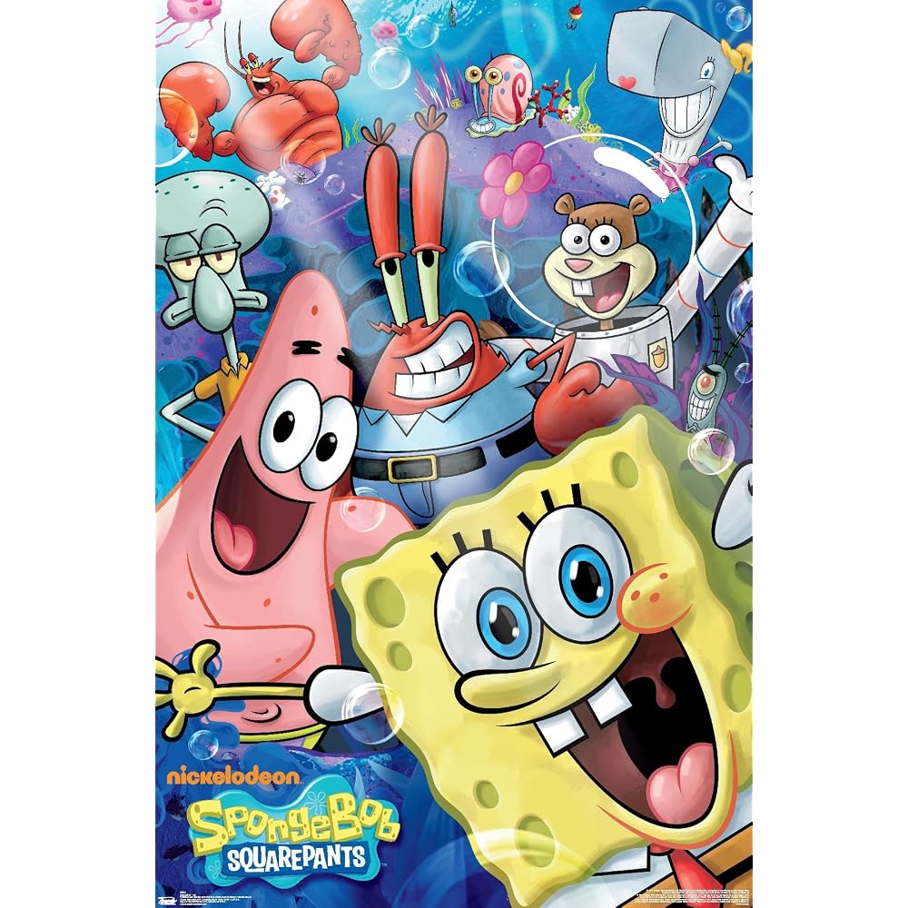 SpongeBob - Joy Wall Poster, 34L" x 22.4W", Unframed Version