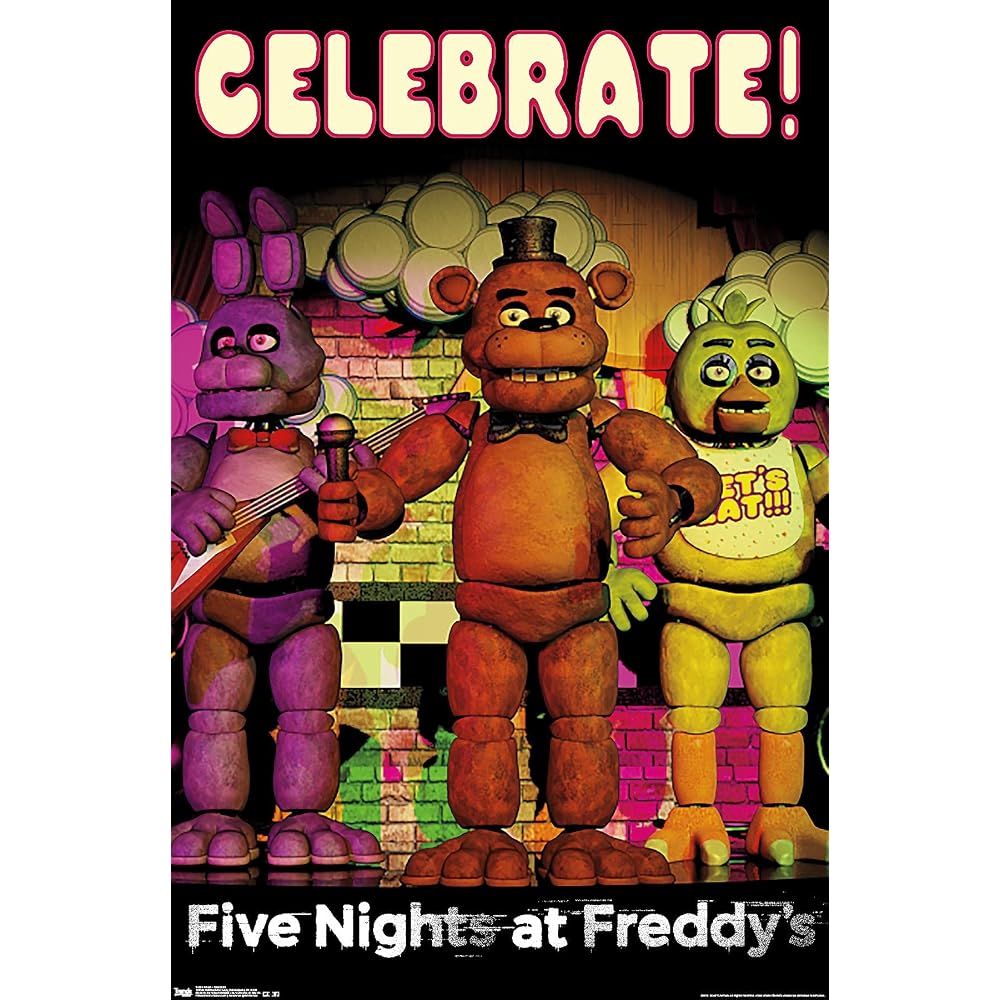 Five Nights At Freddys Celebrate Wall Poster 22.375" x 34"